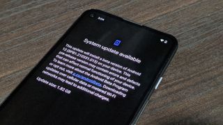 Android 12 beta update on a Pixel 4a 5G