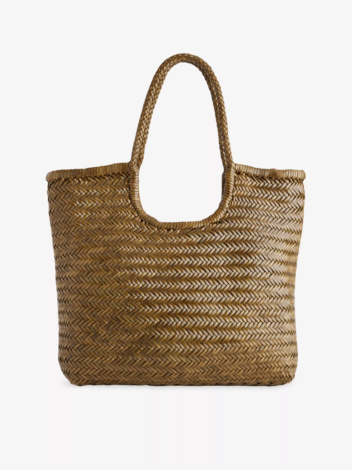 Dragon Diffusion, NS Diagonal Triple Jump Leather Tote Bag
