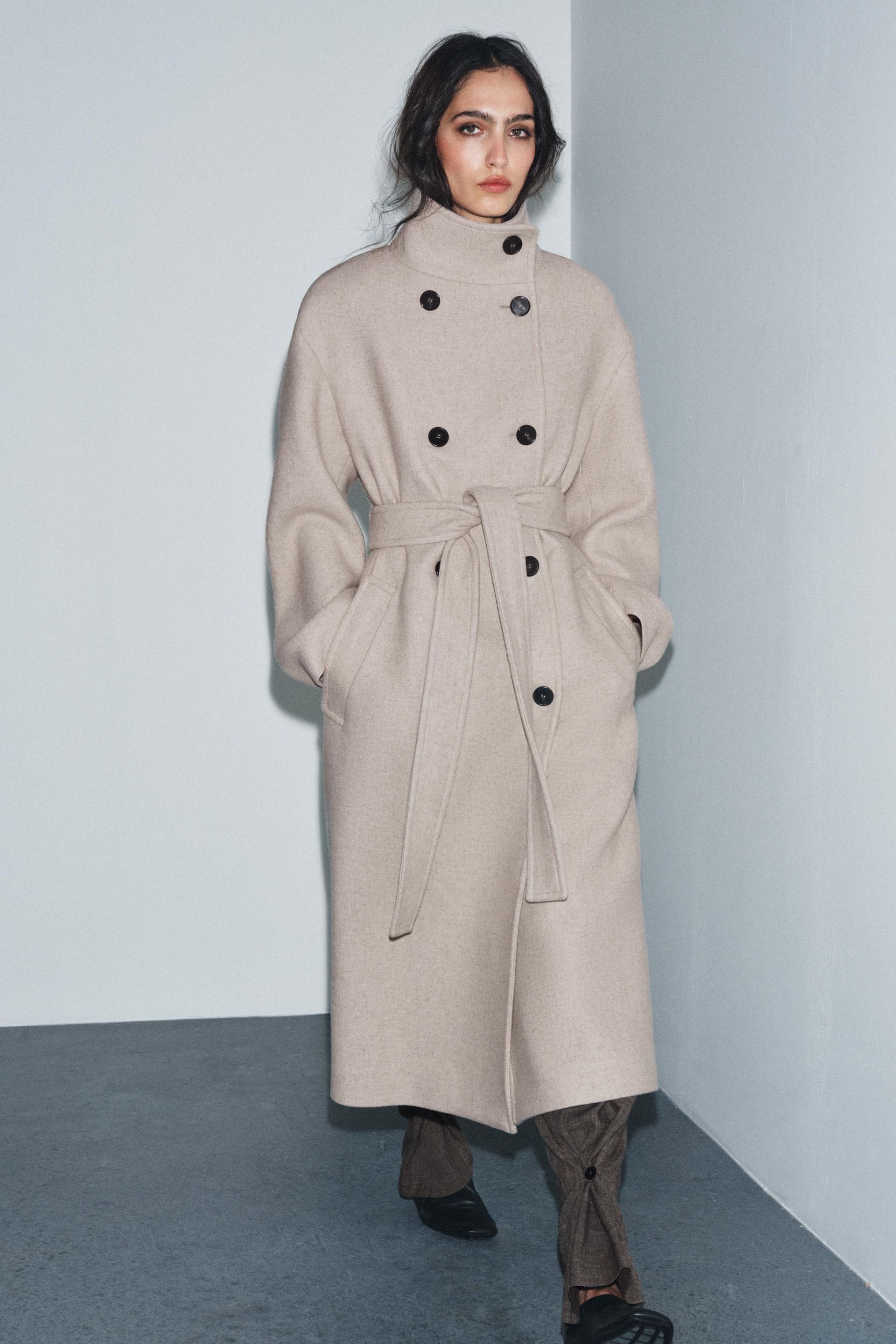 Oversize High-Neck Coat Zw Collection Limited Edition