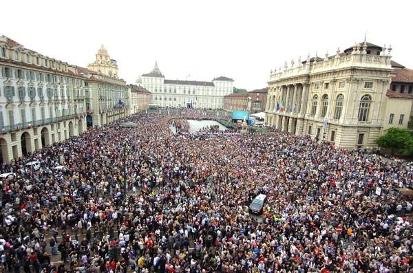 The Piazza Castello in Turin hosted the presentation