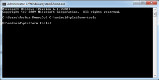 Command Prompt to Android SDK