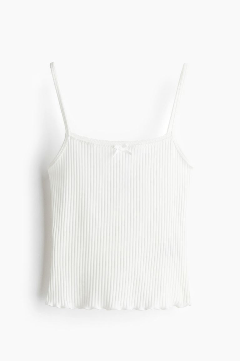Lace-Trimmed Strappy Top