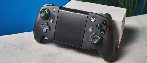 Photograph of the PowerA MOGA XP7-X Plus gaming controller for mobile phones