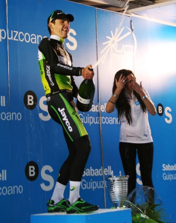 Daryl Impey (GreenEdge Cycling Team) on the podium