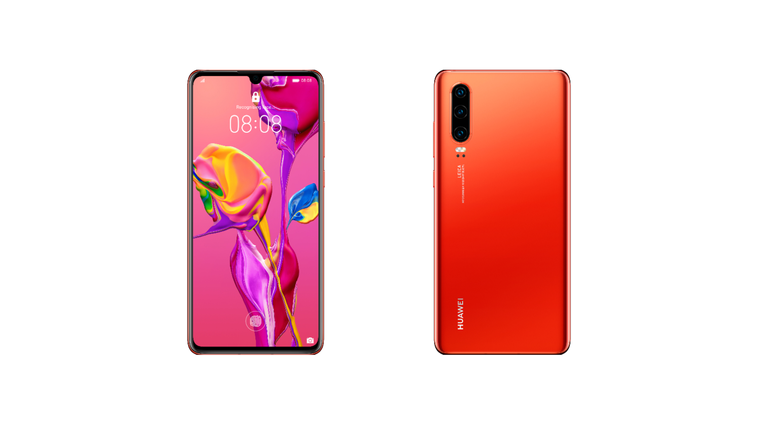 Huawei P30 Pro auringonnousu-värityksellä