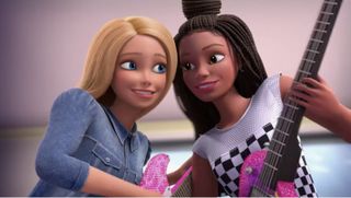 A screenshot from the Barbie: Big City, Big Dreams film
