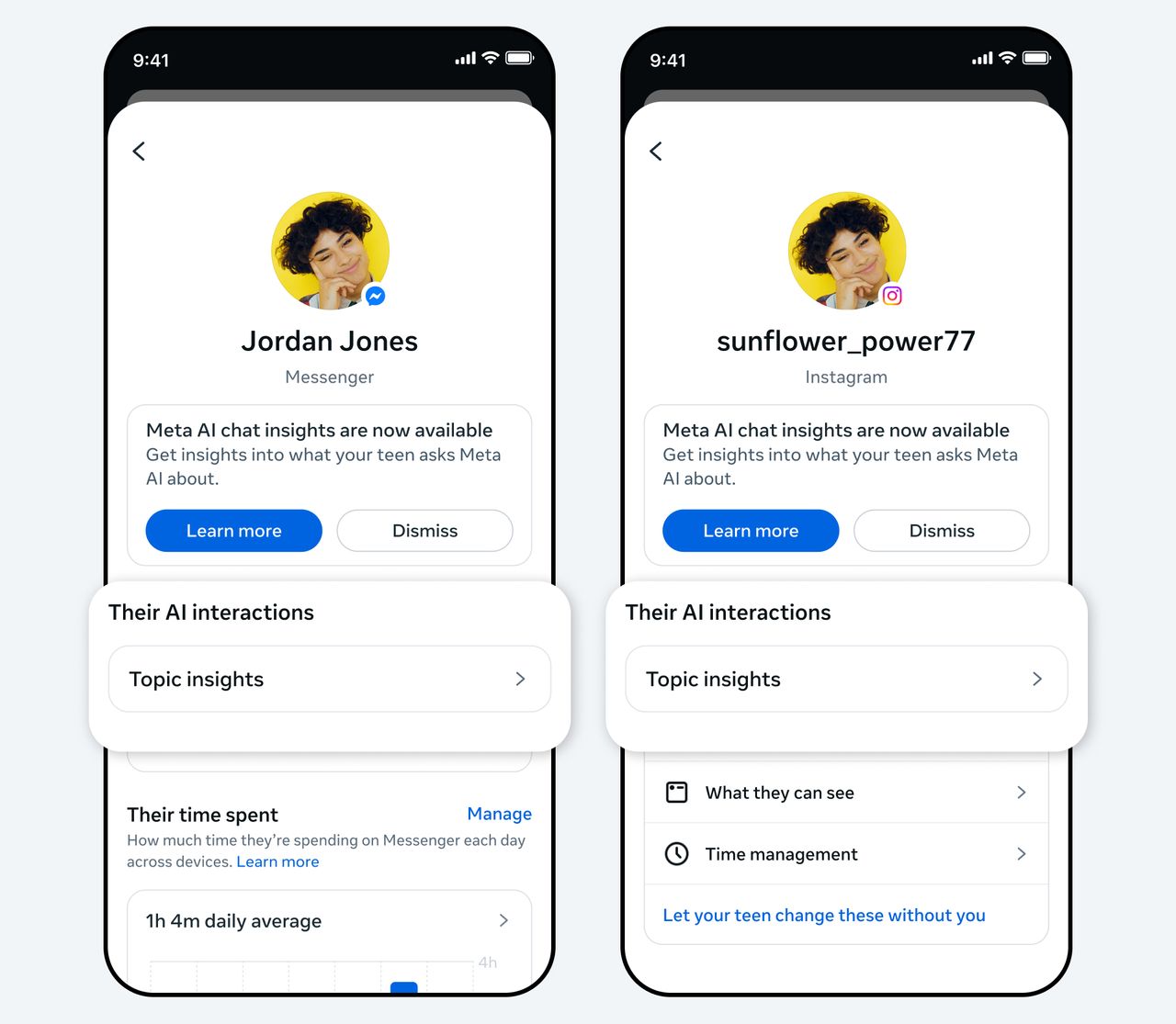 Meta AI chat insights for parents