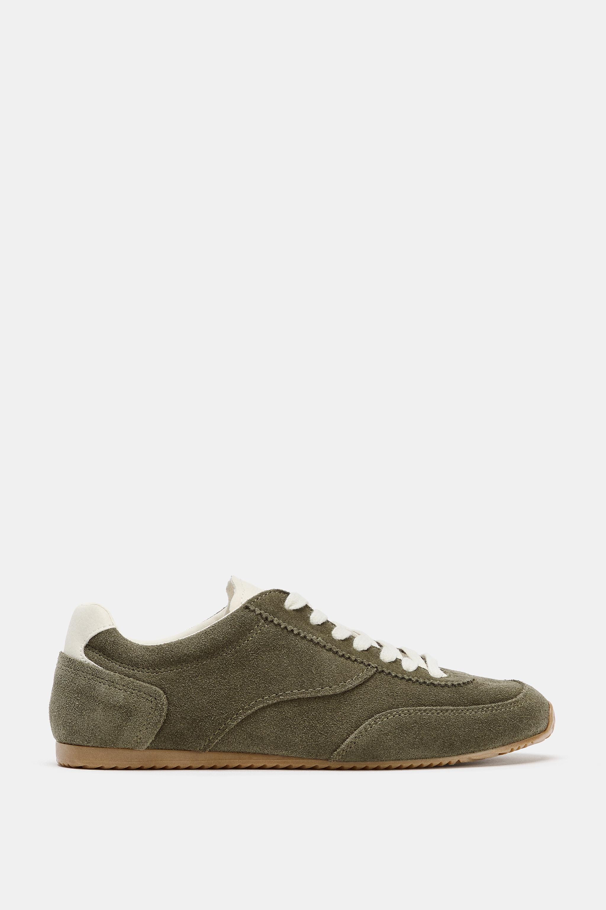 Contrast Split Suede Sports Shoes