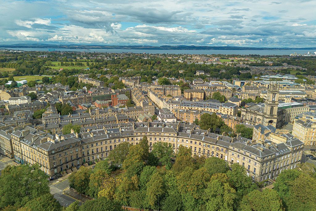 properties for city living: Royal Circus, New Town, Edinburgh, Scotland.