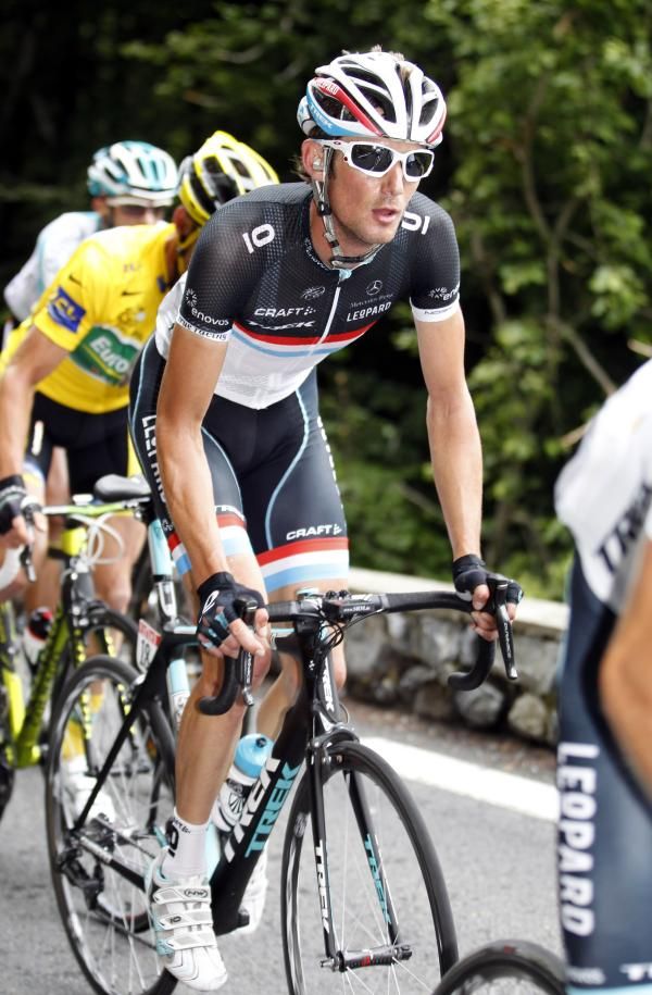 Fr&auml;nk Schleck in action