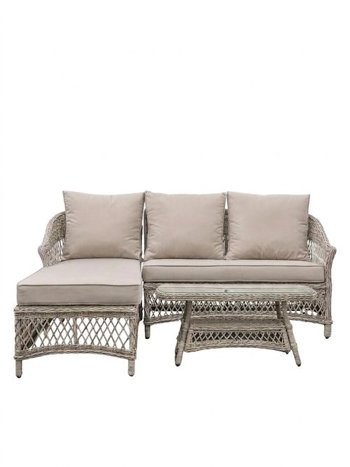 Araguari 3 Seater Garden Chaise Sofa Set