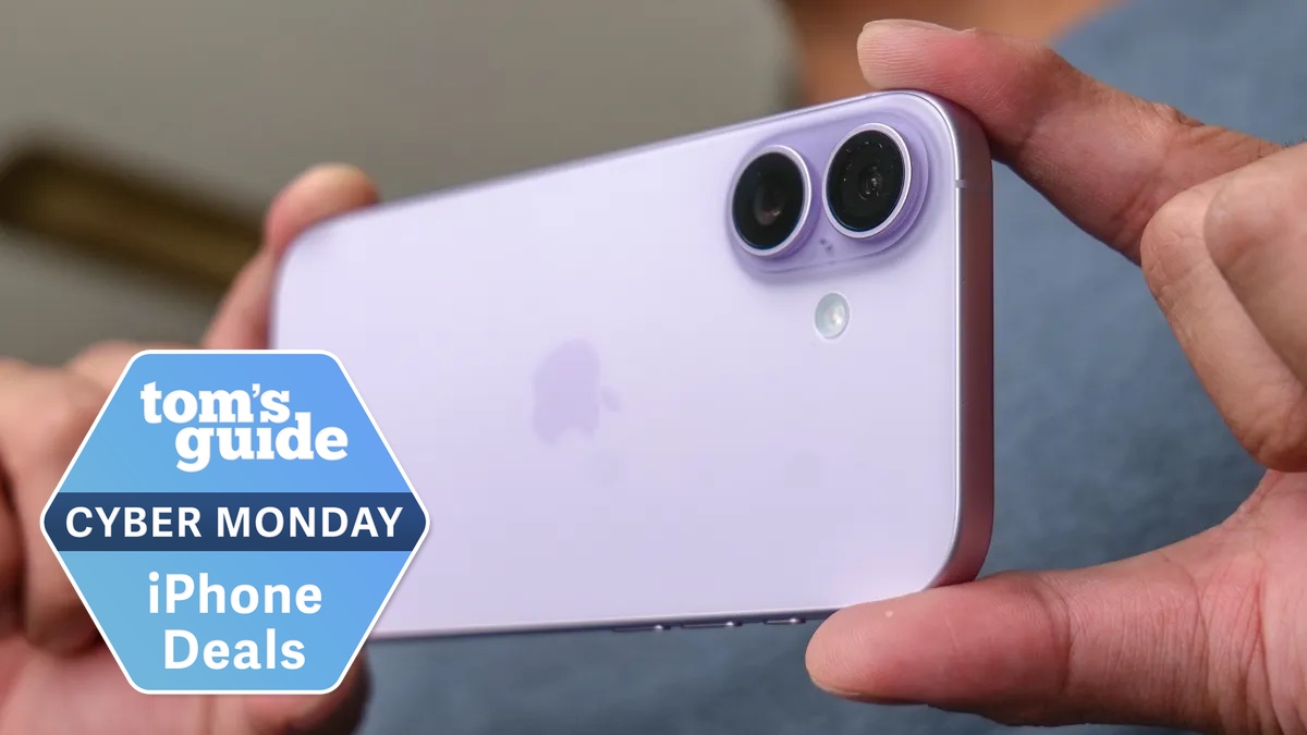 iPhone 17 with Cyber Monday badge