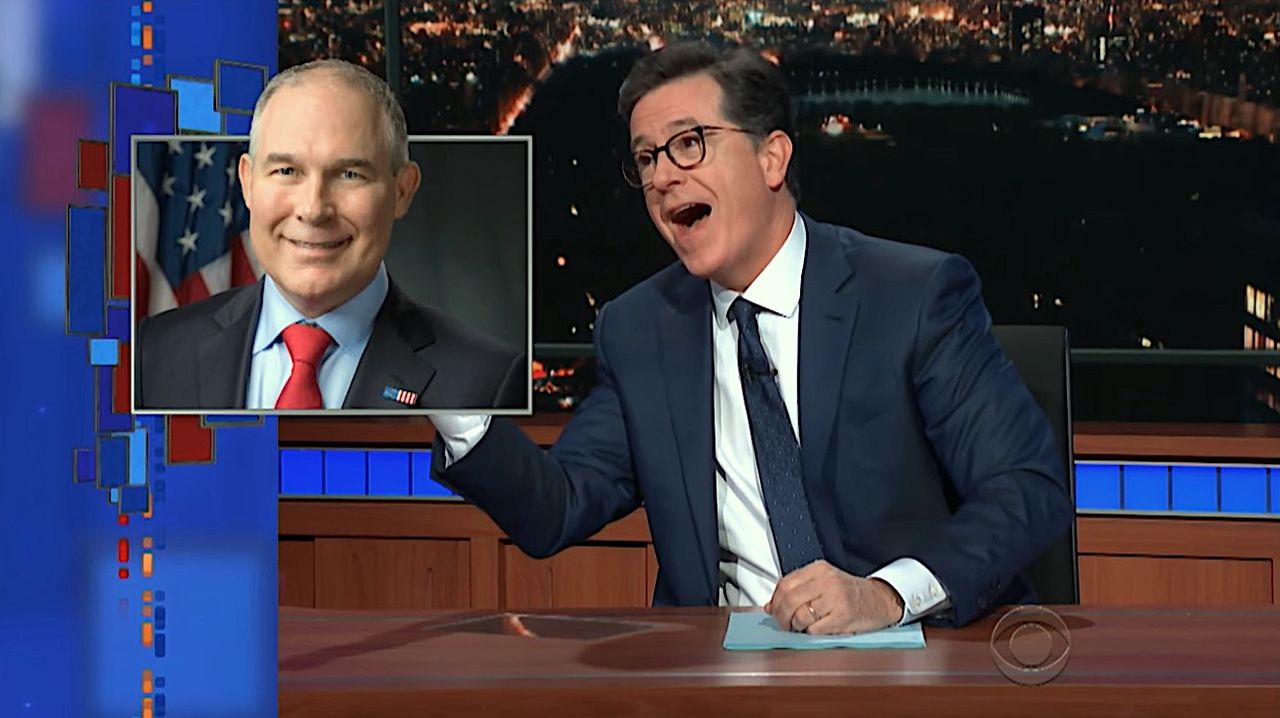 Stephen Colbert unveils a &amp;quot;Pruitt coin&amp;quot;