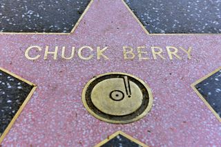 A view of Chuck Berry's Hollywood Walk of Fame Star in Hollywood, California. Berry passed away March 18, 2017 at a residence outside St. Louis. His song "Johnny B. Goode" is flying through interstellar space on NASA's Voyager 1 golden record.