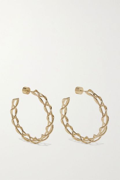 Jennifer Fisher Baby Lace Up gold-plated hoop earrings