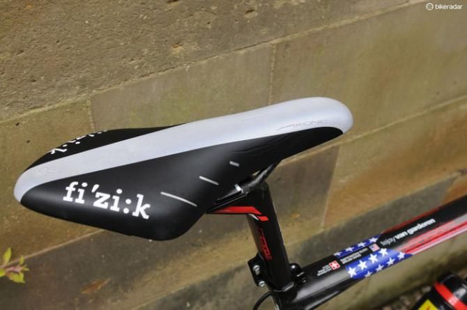 Fizik's latest saddle range, unveiled at the Tour, features a reflective central section