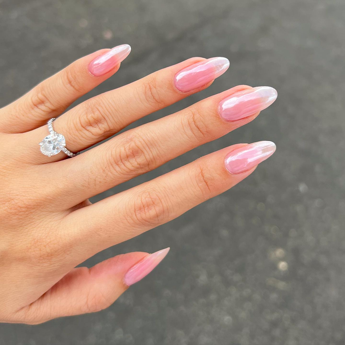 Strawberry glazed nails.