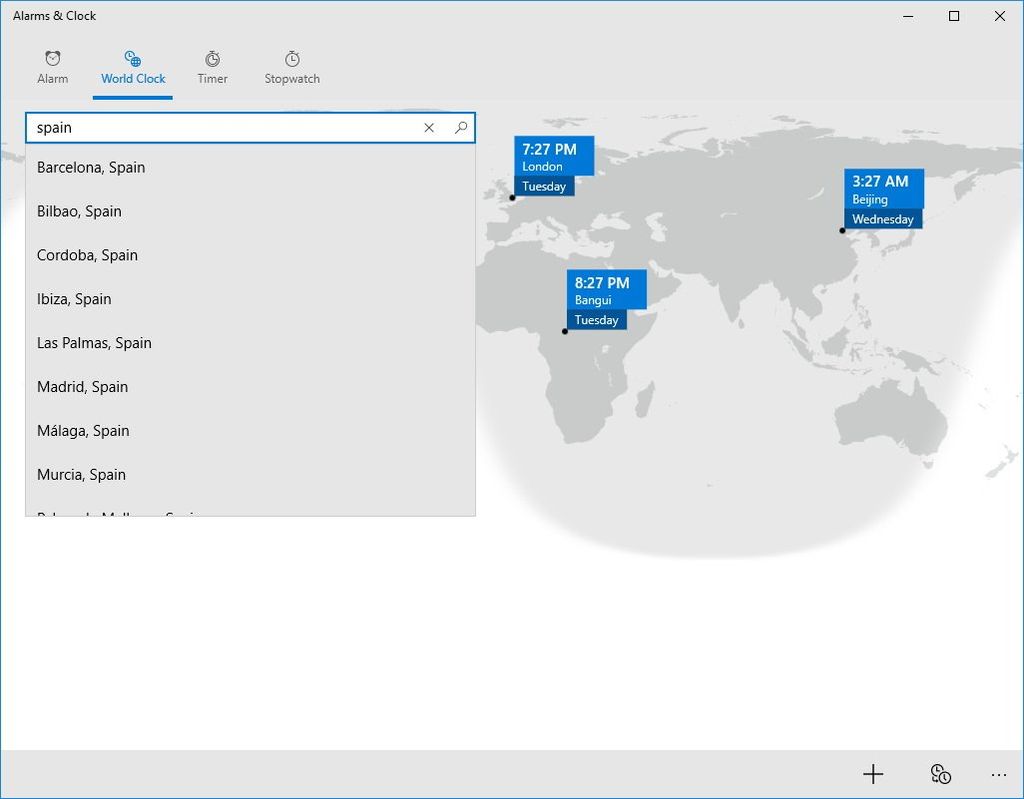 multiple time zone widget windows 10