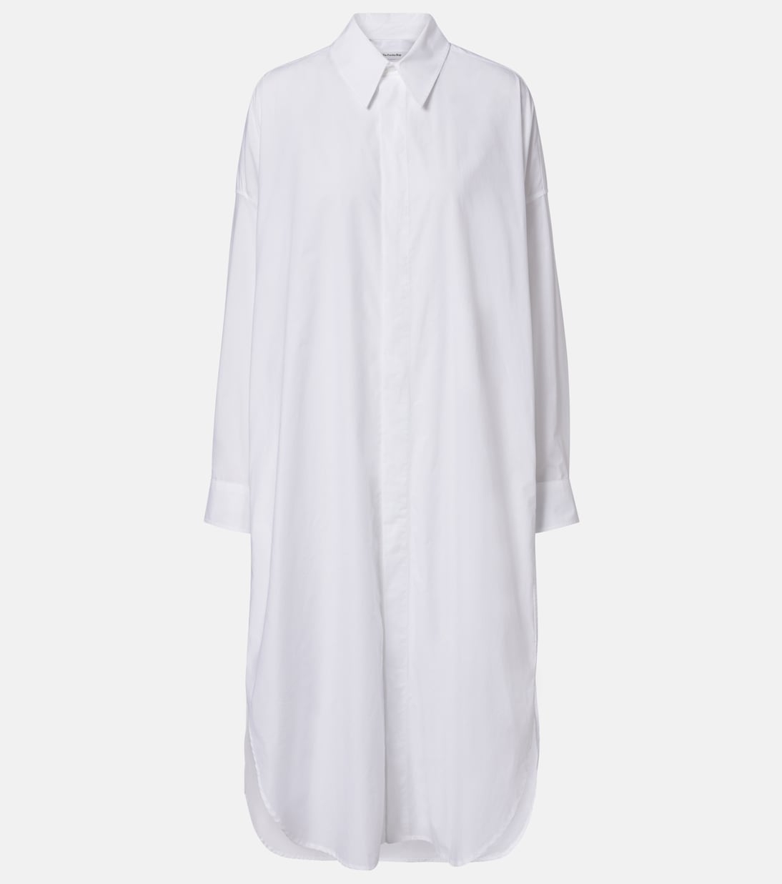 Bloom Cotton Poplin Shirt Dress in White - the Frankie Shop