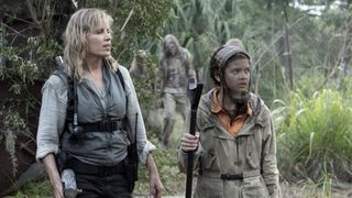 Kim Dickens as Madison and Zoey Merchant as Mo in Fear the Walking Dead season 8