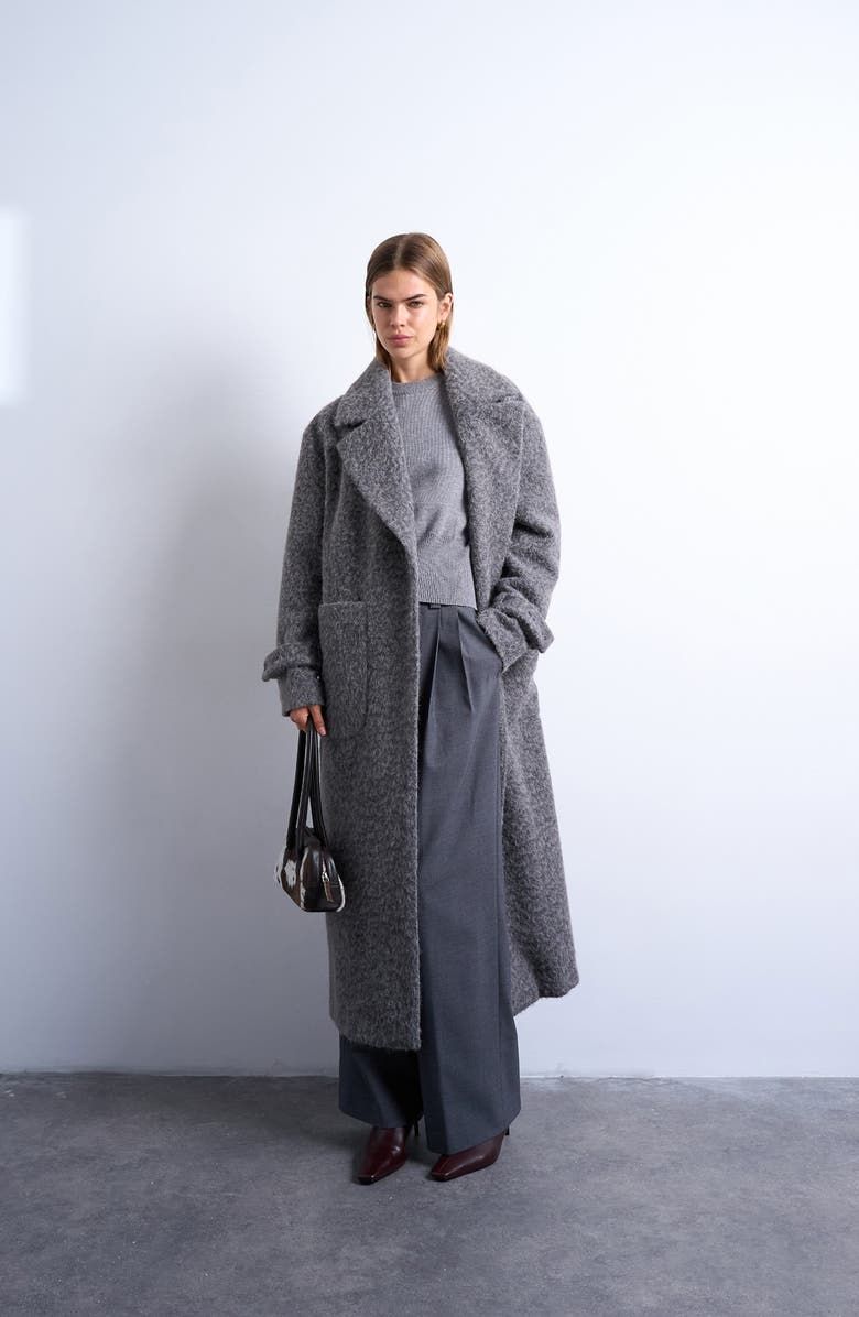 Chuck on Longline Brushed Coat