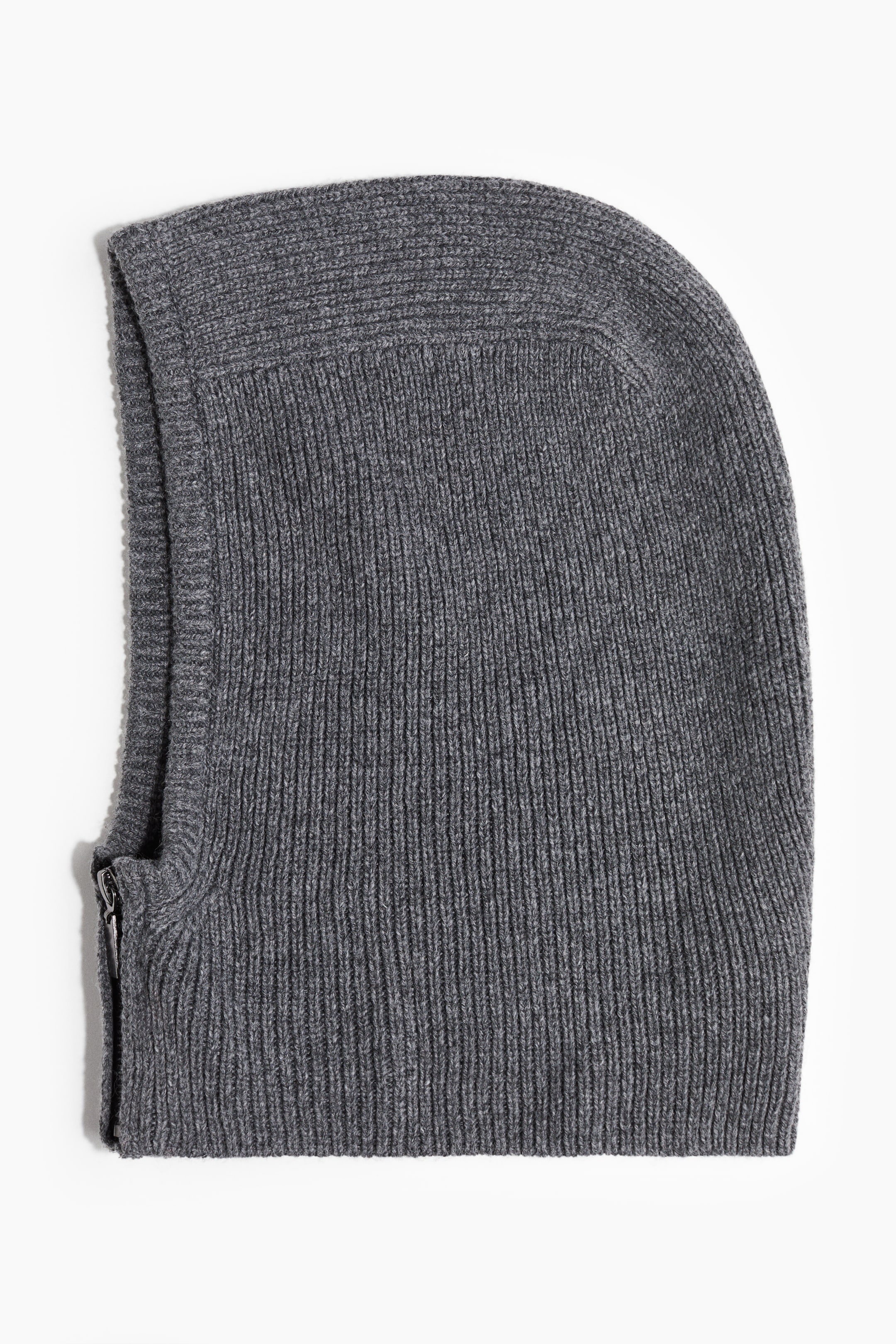 Balaclava With Zipper - Dark Gray Melange