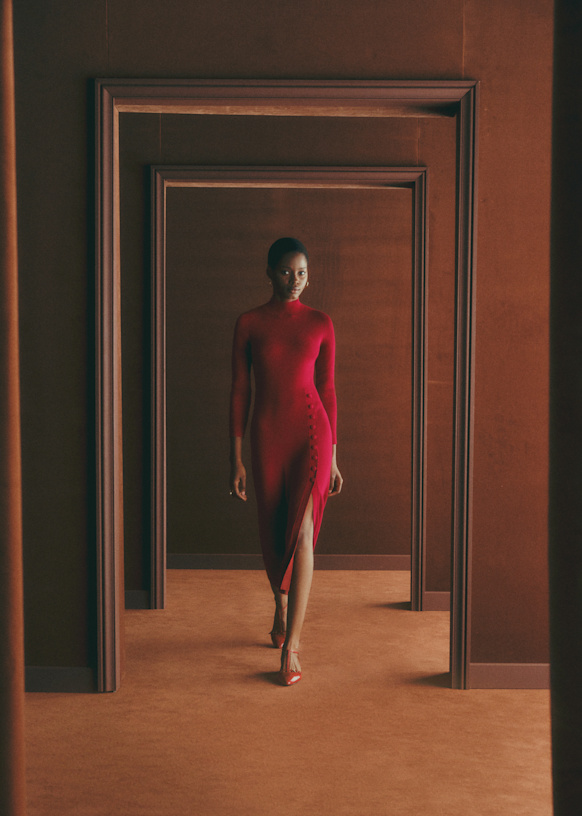 Harper Dress - Dark Red - Merino Wool - Sézane