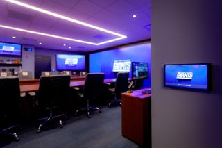 The new New York Giants draft room creating an immersive football experience for draft day.