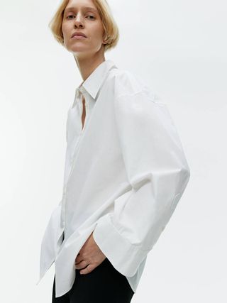 Relaxed Poplin Shirt - White - Arket Gb