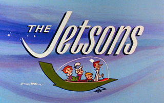 A title card for a cartoon show called "The Jetsons"