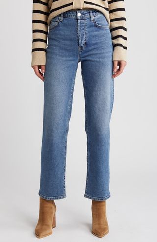 The Topanga High Waist Ankle Straight Leg Jeans