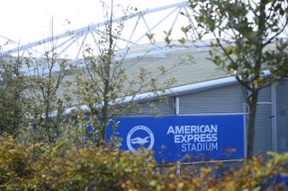 General view outside the stadium prior tothe Premier League match between Brighton & Hove Albion and Newcastle United at American Express Community Stadium on September 02, 2023 in Brighton, England.