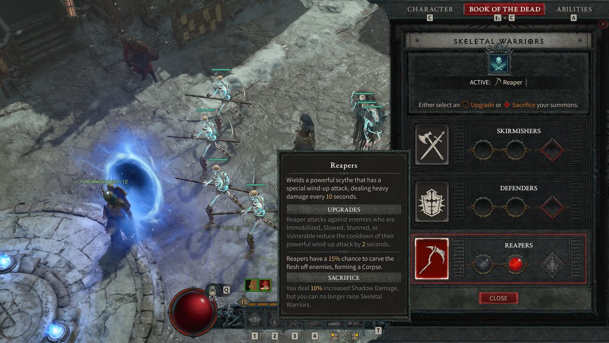 Necromancer class mechanic