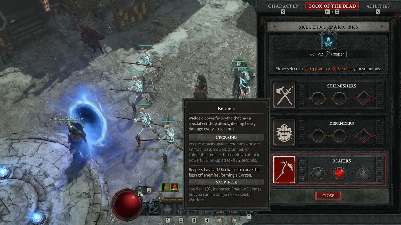 Necromancer class mechanic