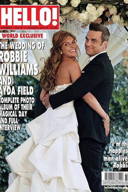 Robbie Williams and Ayda Field - FIRST LOOK! Robbie and Ayda?s gorgeous wedding snap - Robbie Williams wedding - Ayda Field - Take That - Robbie Williams - Celebrity News - Marie Claire