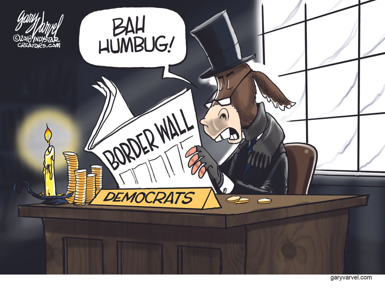 U.S Scrooge Trump Democrats border wall