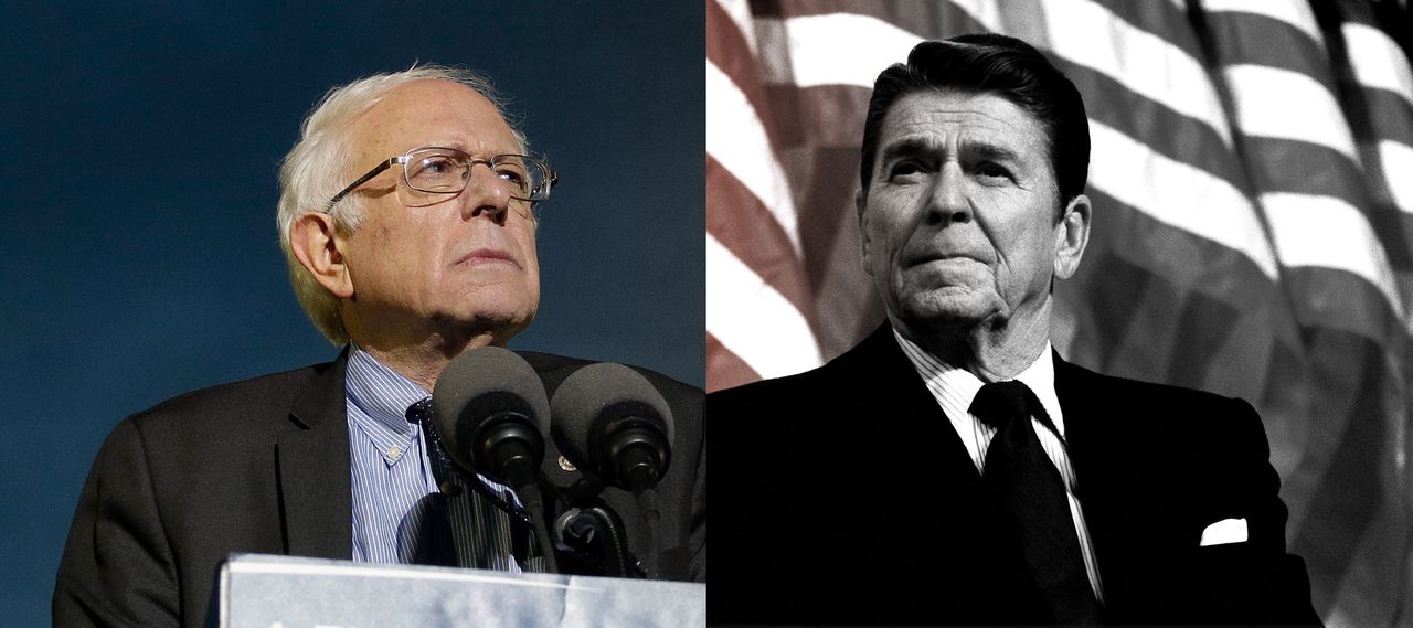 Bernie Sanders, Ronald Reagan.