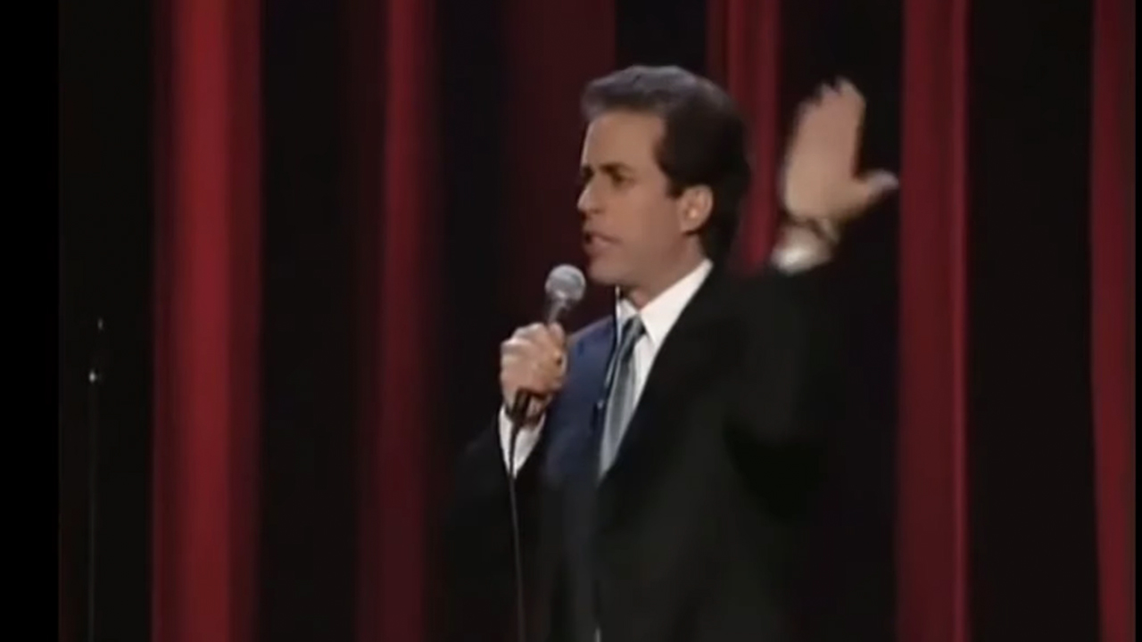 Jerry Seinfeld performing standup