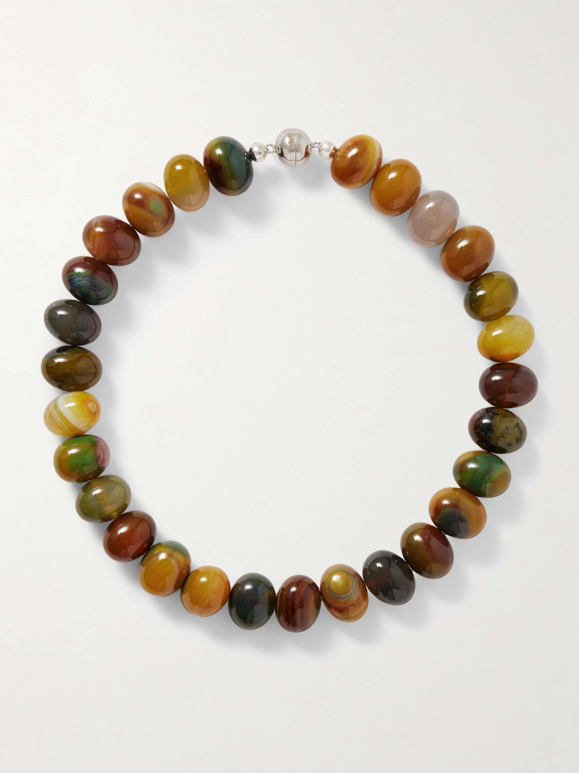 Odette Silver-Tone Agate Necklace