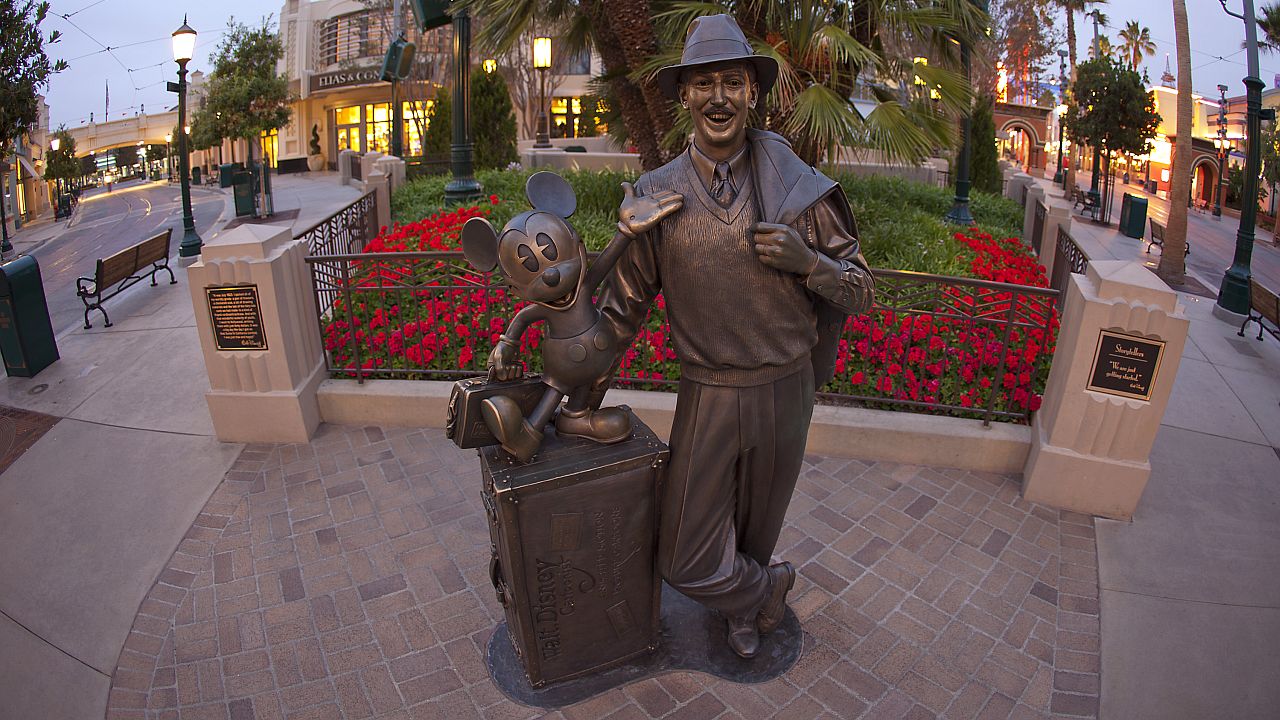 Statue of the Storytellers at Disney California Adventure
