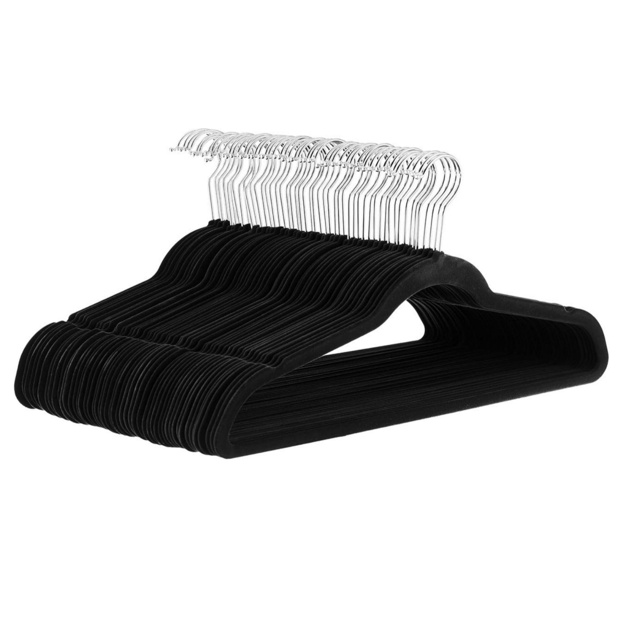 Amazon Basics Slim Velvet Non-Slip Suit Hangers - Pack of 50