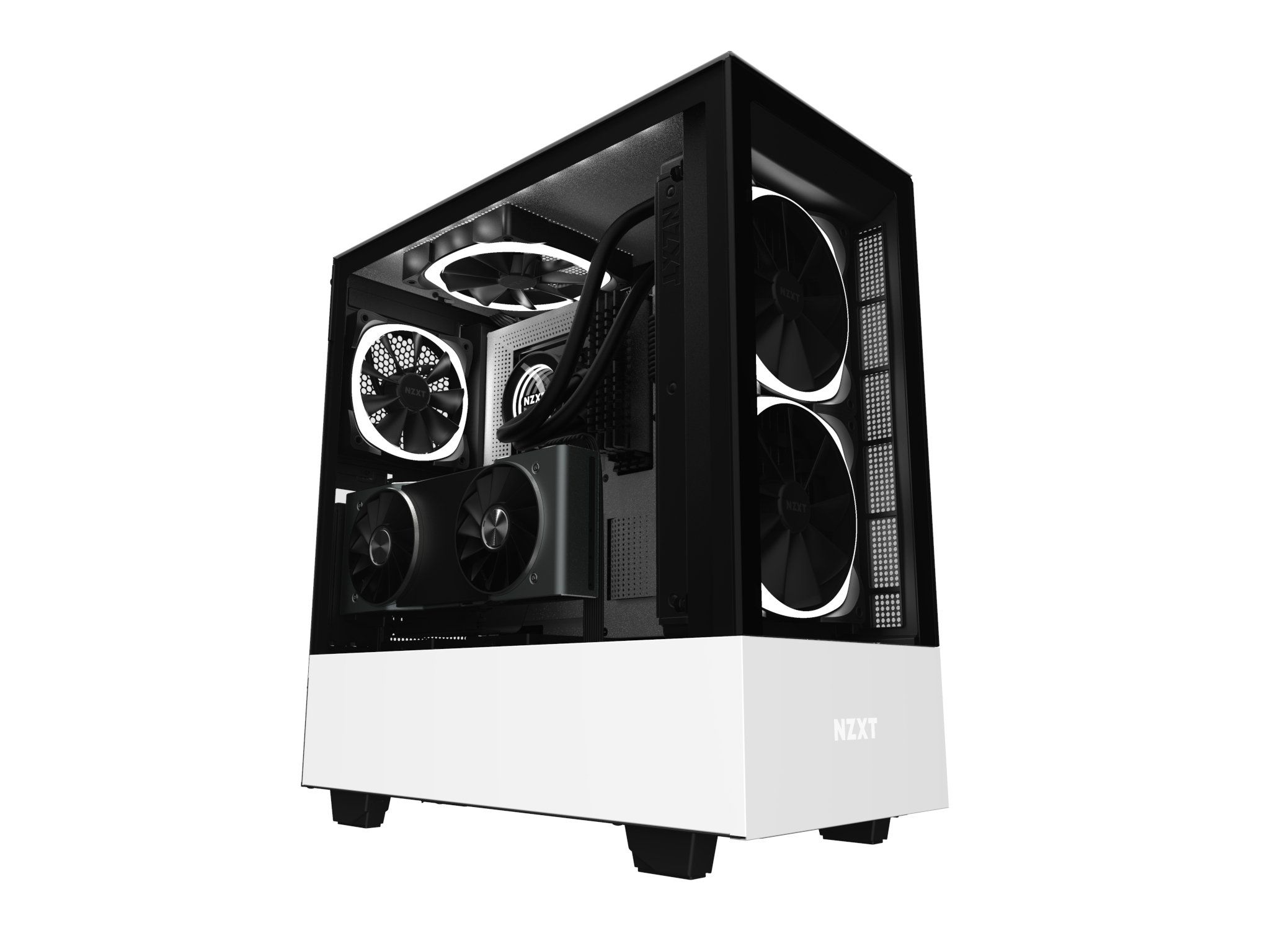 PCケース(自作PC用) NZXT H510 Elite White & Black Amazon | NZXT H510 Elite White & Black ミドルタワーPCケース