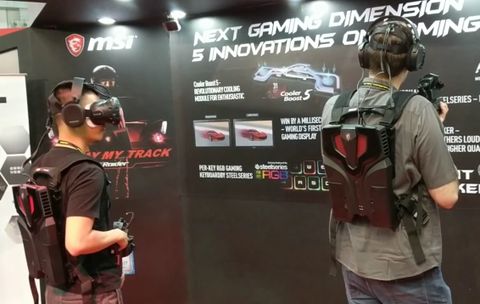 Strapping On The Msi Vr One Backpack Pc Tom S Hardware