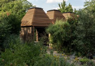 a self build home made entirely using cork, one of many natural building materials