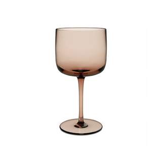 amber colored wine glass