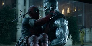 Colossus holding Wade in Deadpool 2