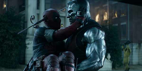 Colossus holding Wade in Deadpool 2