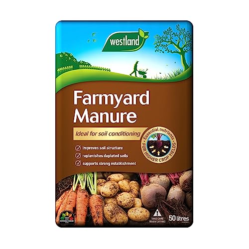 50l Manure Compost Gardening Soils for Outdoor and Indoor Planting, Small to Large Plants Promotes Rooting for Fast Establishment, Blended to Support Plant Health