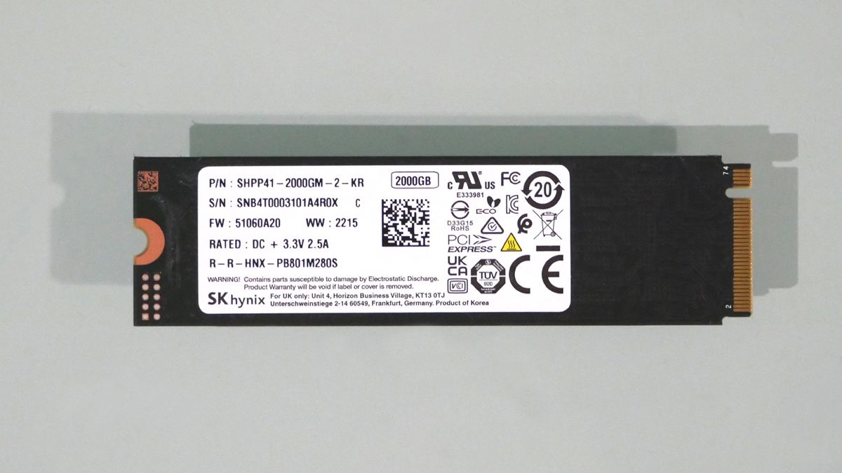 SK Hynix Platinum P41 2TB on a pale background