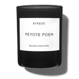peyote poem candle from byredo on a white background